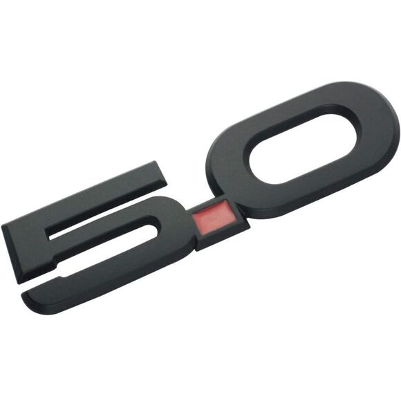 Mustang 5.0 3D Left Right Fender Emblems for 2015-2020 Set of 2 Black/Red NWT - Picture 2 of 11